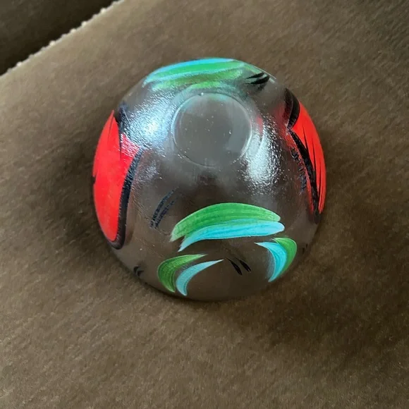 Kosta Boda Handcrafted Red Heart Glass Bowl (small) - Picture 3 of 3